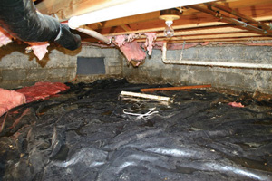 Crawl Space Repair Before in Oahu