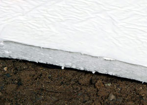 Insulation installed on a crawl space floor in 