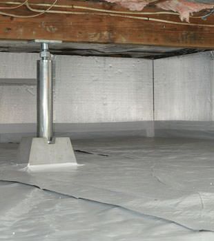 Installed crawl space insulation in 