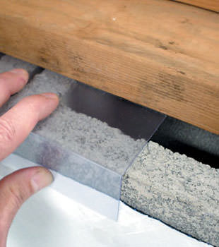 Block wall clear covering for wet crawl spaces in 