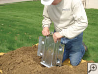 Steel earth anchor assembly installation in .