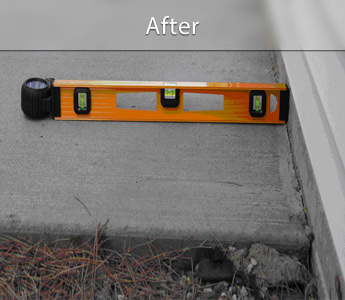 Sunken lanai concrete repair & leveling